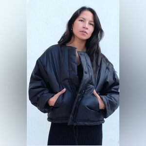 Girls of Dust black nylon padded jacket
